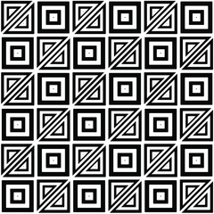 Seamless vector pattern in geometric ornamental style. Black  ornament.