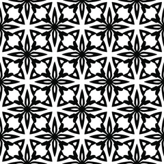 Seamless vector pattern in geometric ornamental style. Black  ornament.