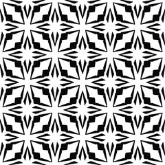 floral seamless pattern background.Geometric ornament for wallpapers and backgrounds. Black and white pattern.