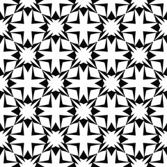 floral seamless pattern background.Geometric ornament for wallpapers and backgrounds. Black and white pattern.