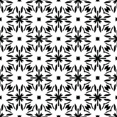 floral seamless pattern background.Geometric ornament for wallpapers and backgrounds. Black and white pattern.