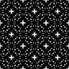 floral seamless pattern background.Geometric ornament for wallpapers and backgrounds. Black and white pattern.