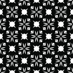floral seamless pattern background.Geometric ornament for wallpapers and backgrounds. Black and white pattern.