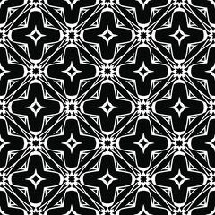 floral seamless pattern background.Geometric ornament for wallpapers and backgrounds. Black and white pattern.