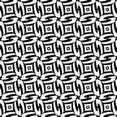 floral seamless pattern background.Geometric ornament for wallpapers and backgrounds. Black and white pattern.