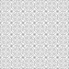 floral pattern background.Repeating geometric pattern from striped elements. Black pattern. 