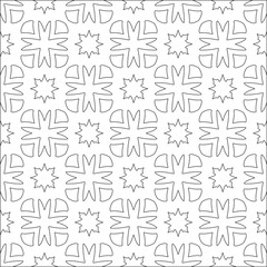 floral pattern background.Repeating geometric pattern from striped elements. Black pattern. 