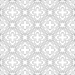 floral pattern background.Repeating geometric pattern from striped elements. Black pattern. 