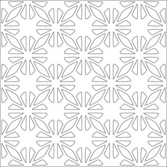  floral pattern background.Repeating geometric pattern from striped elements. Black pattern. 