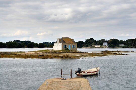 Beautiful seascape at Saint-Cado in Brittany France