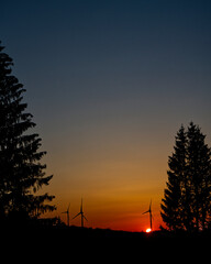 sunset in the mountains