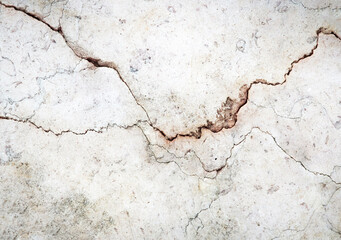 detail on old cracked marble