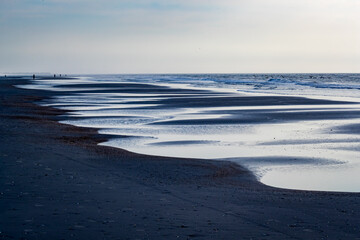 Early morning surf makes beautiful patterns on North Carolina beach