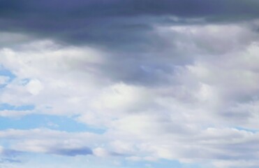 cloudy sky in mauve and blue tones