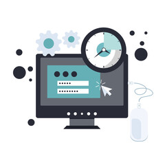 Back office concept. Flat vector illustration