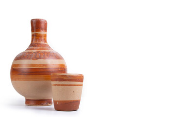 Red clay water container, Mexican cantaro, Mexican goldsmith, traditional mexican clay