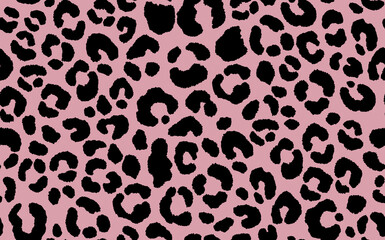 Abstract modern leopard seamless pattern. Animals trendy background. Beige and black decorative vector stock illustration for print, card, postcard, fabric, textile. Modern ornament of stylized skin