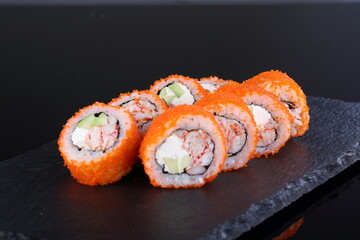 California rolls with crab