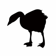 a goose body silhouette vector