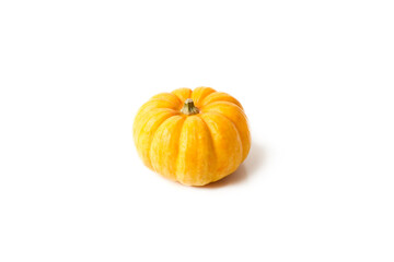 Mini orange pumpkin isolated on white background    