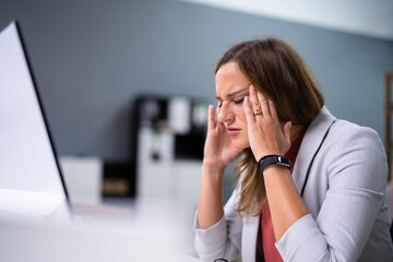 Stressed Upset Business Woman