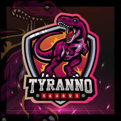 Tyrannosaurus rex mascot. esport logo design © REYYARTS