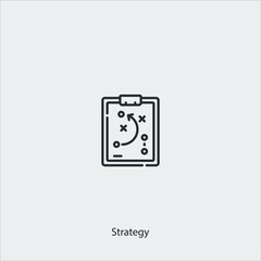 strategy icon vector icon.Editable stroke.linear style sign for use web design and mobile apps,logo.Symbol illustration.Pixel vector graphics - Vector