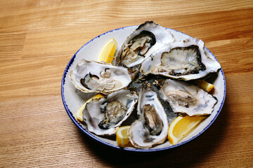 oysters on a plate