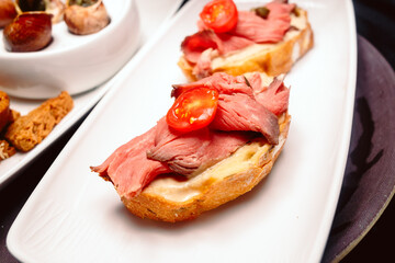 sandwich with ham and cheese