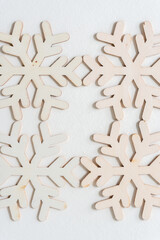 wooden snowflake pattern