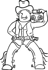 cowboy play the music