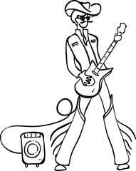 cowboy play the music