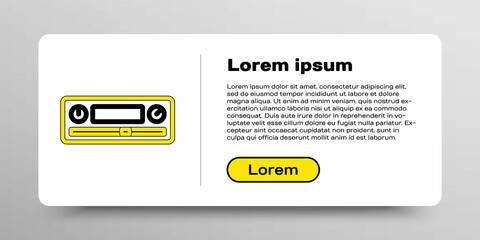 Line Car Audio icon isolated on white background. Fm radio car audio icon. Colorful outline concept. Vector