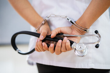 Medical Malpractice And Medicine Fraud. Healthcare Physician