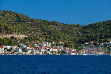 view of the town on the island