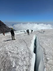 Schapenvacht deken met patroon K2 Climbing in Mount Rainier National Park