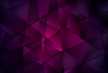 Obraz premium Dark Pink vector gradient triangles texture.