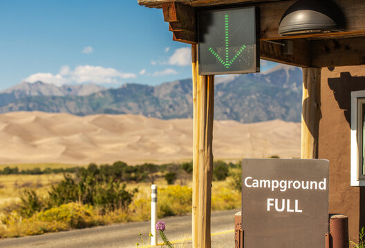 Campground Full Park Entrance Sign