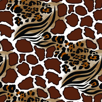 Leopard, zebra and giraffe pattern design, vector background, gradient leopard, zebra and giraffe design pattern
