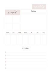 Planner for life and business, planner sheets, organizer for personal and work issues
