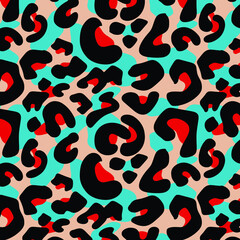 Fototapeta premium Leopard pattern design, vector background