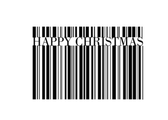 barcode happy christmas on a white background
