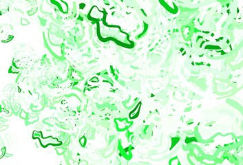 Light Green vector background with abstract shapes.