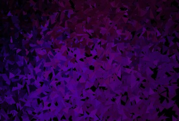 Obraz premium Dark Purple vector background with polygonal style.