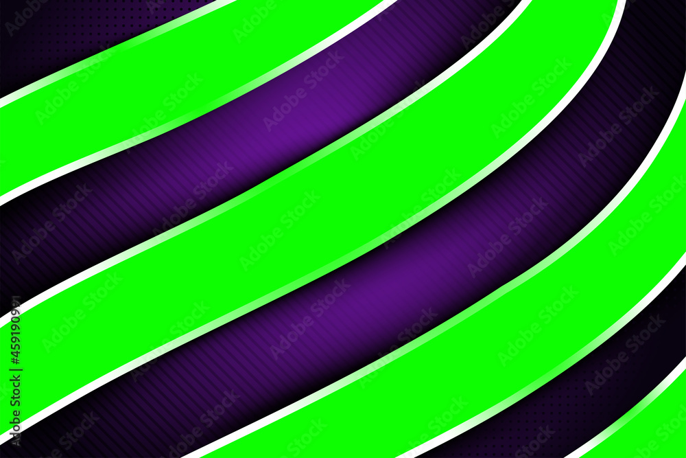 Aufkleber green and purple gradient backdrop with diagonal and dot pattern elements. abstract spring backgroun