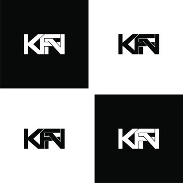 kfn initial letter monogram logo design set