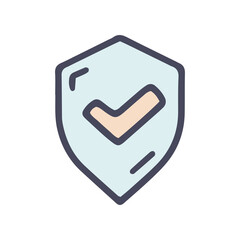 protection activated color vector doodle simple icon