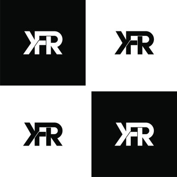 kfr initial letter monogram logo design set