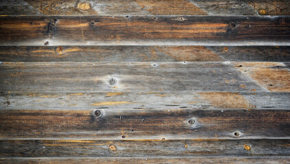 Vintage textured wood background planks. Rouge wooden surface on a wall or floor.