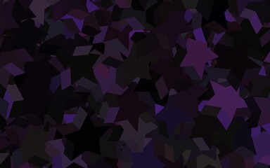 Dark Pink, Green vector background with colored stars.